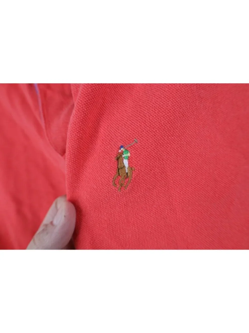 Vtg 90s Ralph Lauren Mens XL Short Sleeve Rugby Polo Shirt Salmon Pink Cotton